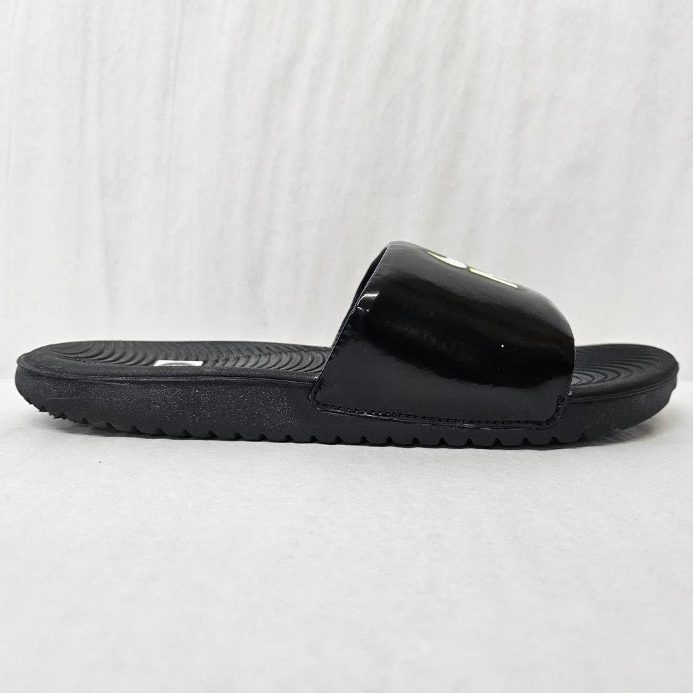 Nike Kawa Slide Fun GS/PS Slide Sandals DD3242-001 Black White Volt Kids Size 6Y